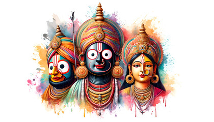Lord Jagannath Rath Yatra festival Odisha puri India Traditional culture background