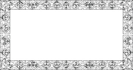 Elegant Ornate Frame Vector Illustration, Decorative Border Design, Printable Art