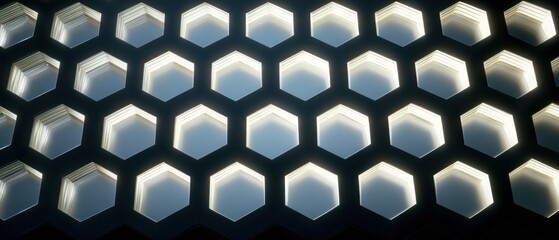 Abstract honeycomb pattern