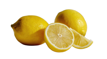 Two whole and one sliced lemon