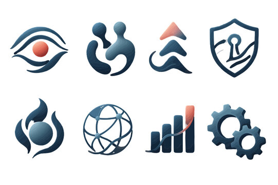 Abstract Logo Design Collection of Modern, Minimalist Vector Icons for Business Branding