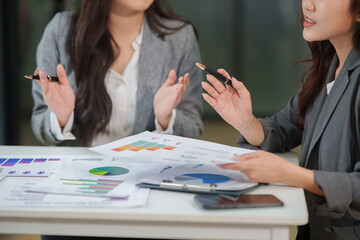 business woman working in office