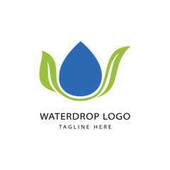 Fototapeta premium Waterdrop Logo Design Graphic Vector 