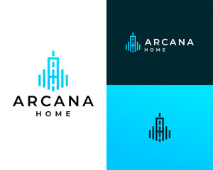 Obraz premium Arcana Home Logo Design - Modern Real Estate Branding