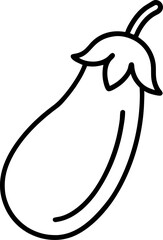 Eggplant color icon vector on White Background ,Vector Art Illustration