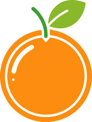 Orange logo, sliced orange vector illustration, orange icon, silhouette design