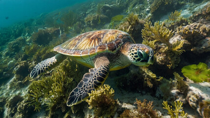 Fototapeta premium green sea turtle