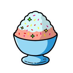 Illustration of shaved ice vectors in glass, icon design or stickers