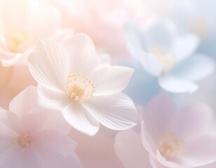 淡い花のグラデーション