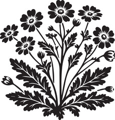 flower logo vector, flower vector illustration, flower silhouette vector isolated on white background