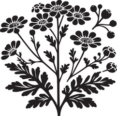 flower logo vector, flower vector illustration, flower silhouette vector isolated on white background