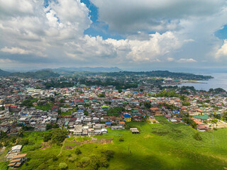 Marawi City with residential buildings. Lake Lanao. Lanao del Sur. Mindanao, Philippines.