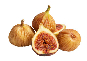 Obraz premium fresh figs isolated on white background