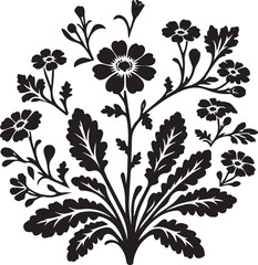 flower logo vector, flower vector illustration, flower silhouette vector isolated on white background