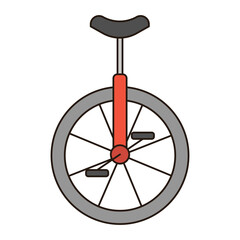 UNICYCLE illustration icon outline simple symbol isolated element transportation vehicle modern clean flat sticker decorative clipart drawing
