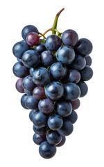 fresh bunch of grapes on white background
