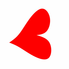 Vector illustration of sexy red female lips viewed from the side on a white background. Thick lips are perfect for love logos.