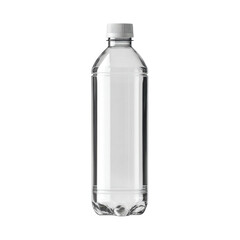 Naklejka premium Clear Plastic Water Bottle with Screw Cap Isolated on White Background Perfect for Product Photography and Commercial Use Transparent background or png