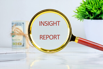 INSIGHT REPORT concept phrase. Business concept. A place to copy. Operations and performance...