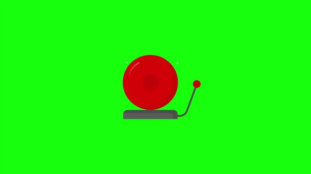 Fire Alarm Icon Green Screen Animation