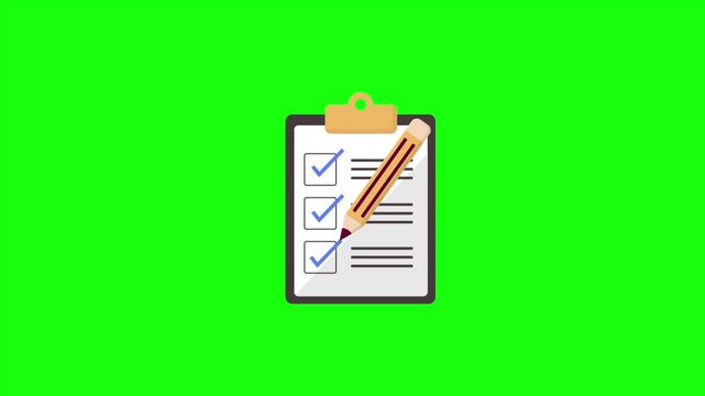 Green screen animation checklist data