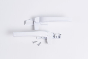 A pair of window handles made of aluminum alloy, design to facilitate the opening and closing of...