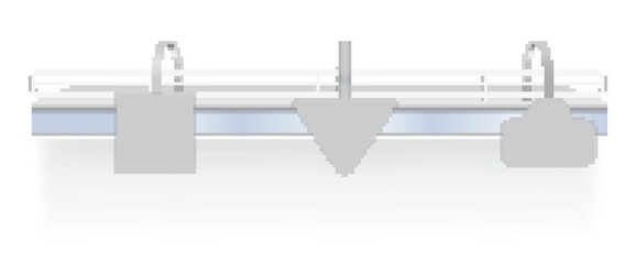 set of realistic wobblers label shop shelves isolated