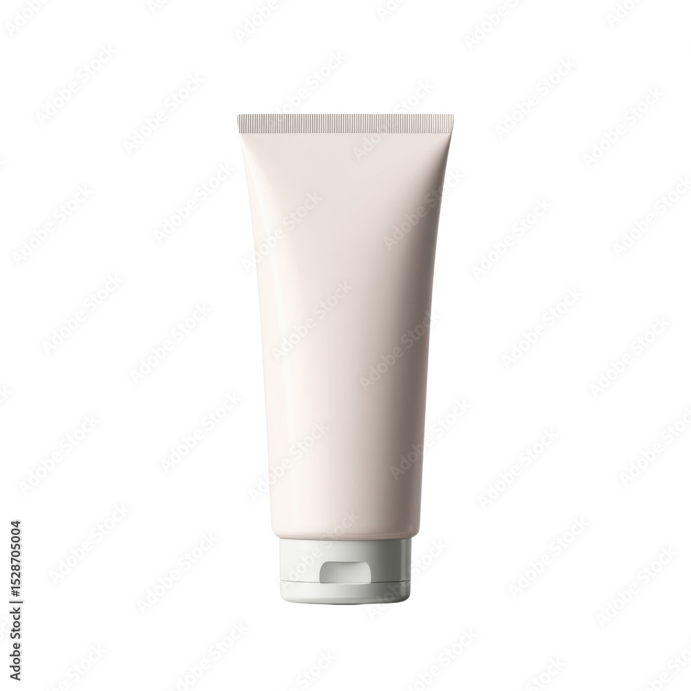 Poster minimalistic tube container for cream or lotion with blank label suitable for various cosmetic produ