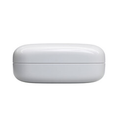 Sleek and Modern White Charging Case for Wireless Earbuds on Clean Background Transparent background or png