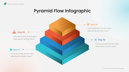 Pyramid Flow Infographic Diagram Template
