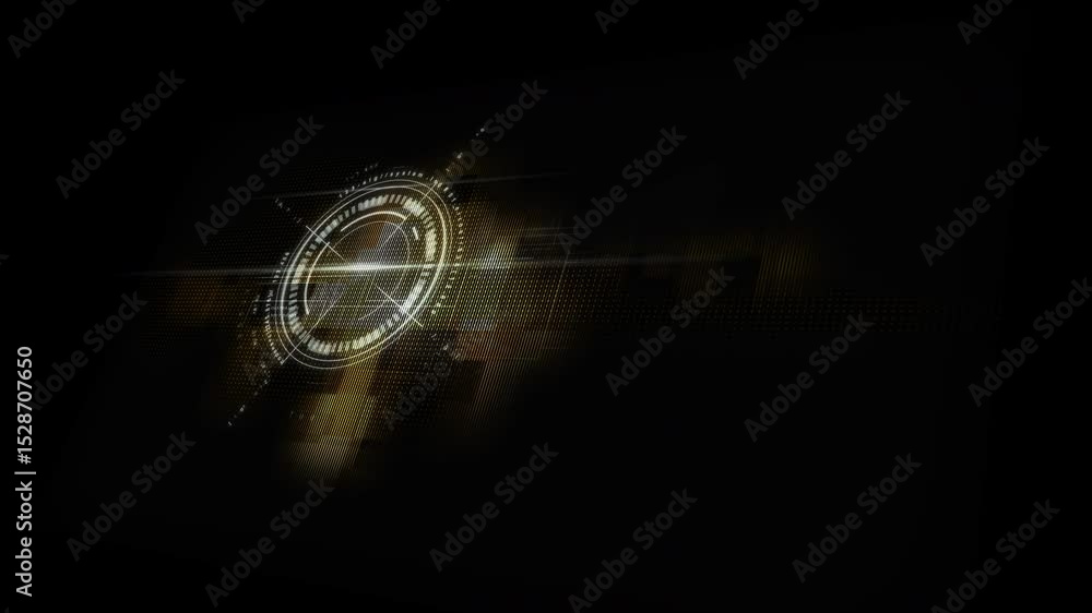 Poster dynamic 4k digital hud background with sleek motion elements—perfect for tech, sci-fi, or futuristic