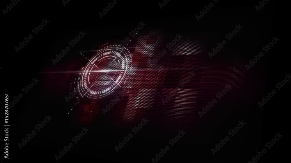 Poster dynamic 4k digital hud background with sleek motion elements—perfect for tech, sci-fi, or futuristic