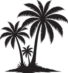 Coconut Tree silhouette Vector | Minimalist & Trendy Coconut Tree Silhouette Design | Unique & Stylish Coconut Tree Artwork for Vector design