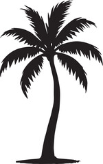 Coconut Tree silhouette Vector | Minimalist & Trendy Coconut Tree Silhouette Design | Unique & Stylish Coconut Tree Artwork for Vector design