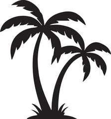 Obraz premium Coconut Tree silhouette Vector | Minimalist & Trendy Coconut Tree Silhouette Design | Unique & Stylish Coconut Tree Artwork for Vector design