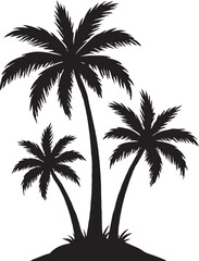 Coconut Tree silhouette Vector | Minimalist & Trendy Coconut Tree Silhouette Design | Unique & Stylish Coconut Tree Artwork for Vector design