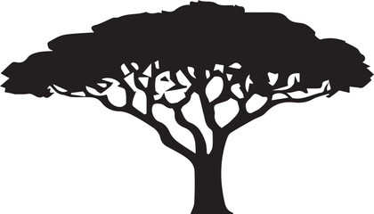 Tree silhouette Vector | Minimalist & Trendy Tree Silhouette Design | Unique & Stylish Tree Artwork for Vector design