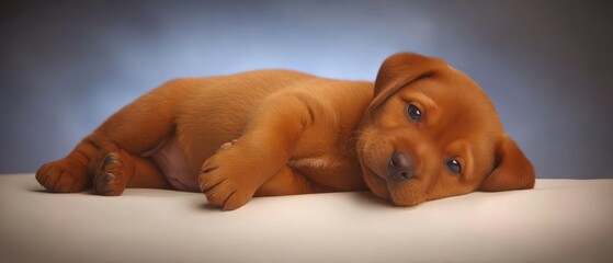 Adorable puppy resting