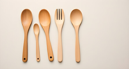 wooden kitchen utensils