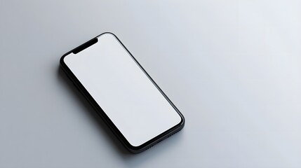 Modern smartphone mockup blank screen white background