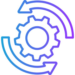 Process line gradient icon