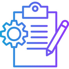 Obraz premium Requirements line gradient icon