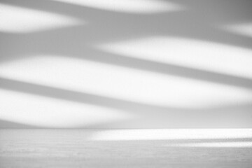 Wall interior background, studio and backdrops show products.with shadow from window color white and grey. background for text insertion and presentation product	