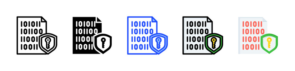 Encryption Icon Collection With Multiple Styles