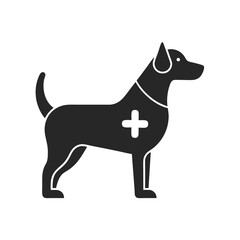 Veterinary pharmacy icon vector silhouette illustration isolated on white background