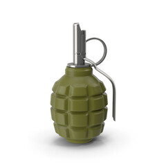 Military Hand Grenade Isolated on Transparent Background