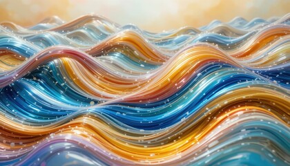 Waves of vivid color that shimmer abstractly (2)