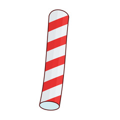 Festive Candy Cane Illustration on White Baackground Stickers