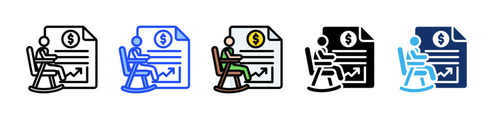 Fototapeta premium Future Plans Icon Collection With Multiple Styles