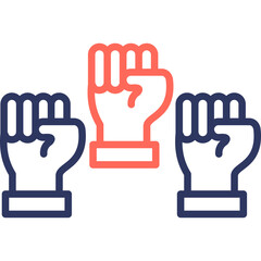 Obraz premium Community line color icon